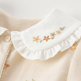 Dave&Bella Toddler Girls Spring Cotton Floral Print Sweet Dress(wallet bag)