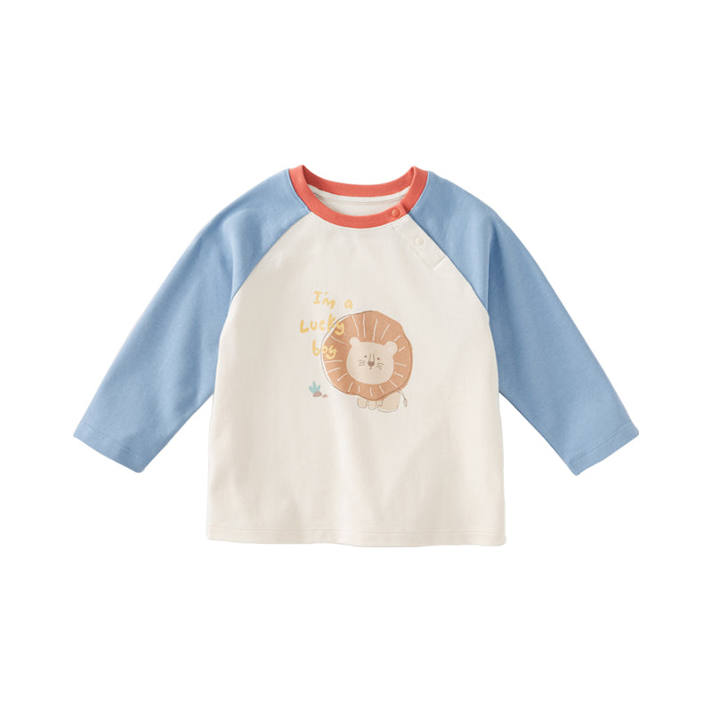 Dave&Bella Girls/Boys Cotton Long Sleeve Cartoon Print T-Shirt Top