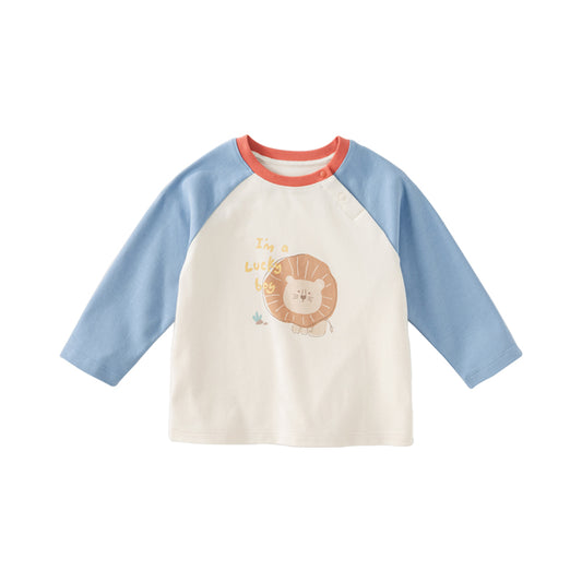 Dave&Bella Girls/Boys Cotton Long Sleeve Cartoon Print T-Shirt Top