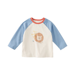 Dave&Bella Girls/Boys Cotton Long Sleeve Cartoon Print T-Shirt Top