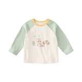 Dave&Bella Toddler Girls/Boys Cotton Long Sleeve Cartoon Print T-Shirts