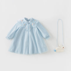 Dave&Bella Children Girls Spring Sweet Mesh Princess Dress