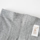 Dave&Bella Toddler Girls Beige/Grey Knit Flower Footed Tights Leggings