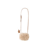 Dave&Bella Toddler/Kids Girls Fashion Camel Brown Soft Faux Shearling Handbags