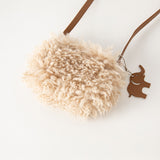 Dave&Bella Toddler/Kids Girls Fashion Camel Brown Soft Faux Shearling Handbags