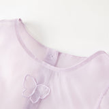 Dave&Bella Toddler Girls Purple Pink Sweet Chinese-style Mesh Two-pieces Dress