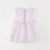 Dave&Bella Toddler Girls Purple Pink Sweet Chinese-style Mesh Two-pieces Dress