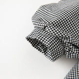 Dave&Bella Toddler Girls Turtle Breathable Classic Black White Plaid A-line Dress