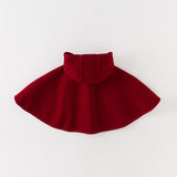 Dave&Bella Toddler Girls Red Shawl Outdoor Windproof Hooded Capes