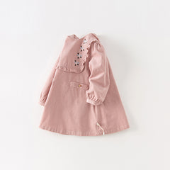 Dave&Bella Toddler Girls Autumn Sweet Cotton Grey Pink Corduroy A-line Dress