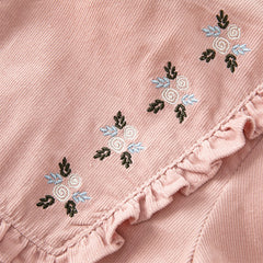 Dave&Bella Toddler Girls Autumn Sweet Cotton Grey Pink Corduroy A-line Dress