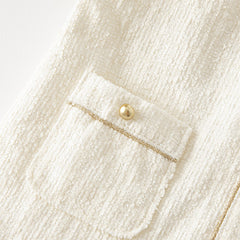 Dave&Bella Toddler Girls Autumn Beige Noble Cute A-line Mesh Dress (wallet bag)