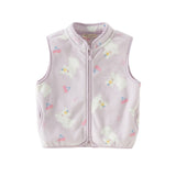 Dave&Bella Toddler Girls/Boys Soft Fleece Cartoon Print Vests