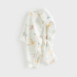Dave&Bella Newborn/Baby Girls/Boys Playful Multi-print Indoor Breathable Cotton Rompers