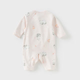 Dave&Bella Newborn/Baby Girls/Boys Playful Multi-print Indoor Breathable Cotton Rompers