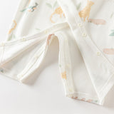 Dave&Bella Newborn/Baby Girls/Boys Playful Multi-print Indoor Breathable Cotton Rompers