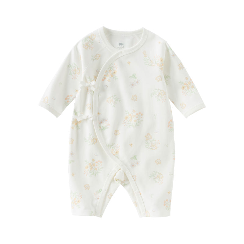 Dave&Bella Newborn/Baby Girls/Boys Playful Multi-print Indoor Breathable Cotton Rompers