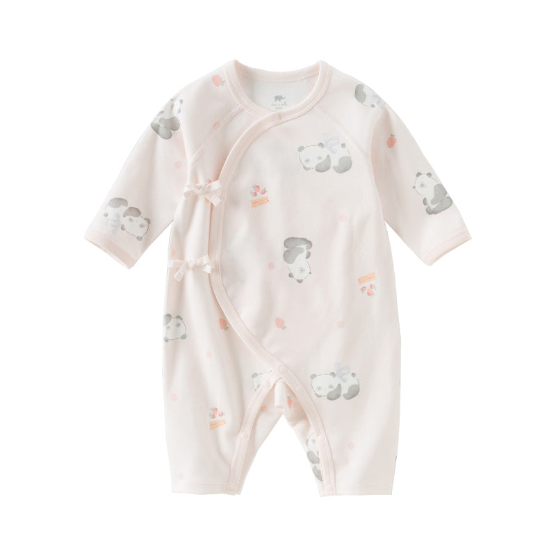Dave&Bella Newborn/Baby Girls/Boys Playful Multi-print Indoor Breathable Cotton Rompers