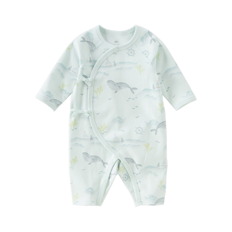 Dave&Bella Newborn/Baby Girls/Boys Playful Multi-print Indoor Breathable Cotton Rompers