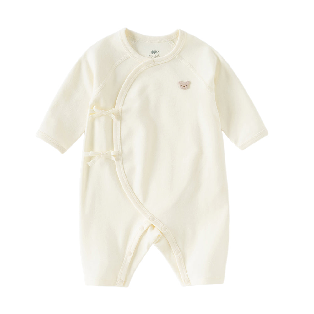 Dave&Bella Newborn/Baby Girls/Boys Playful Multi-print Indoor Breathable Cotton Rompers