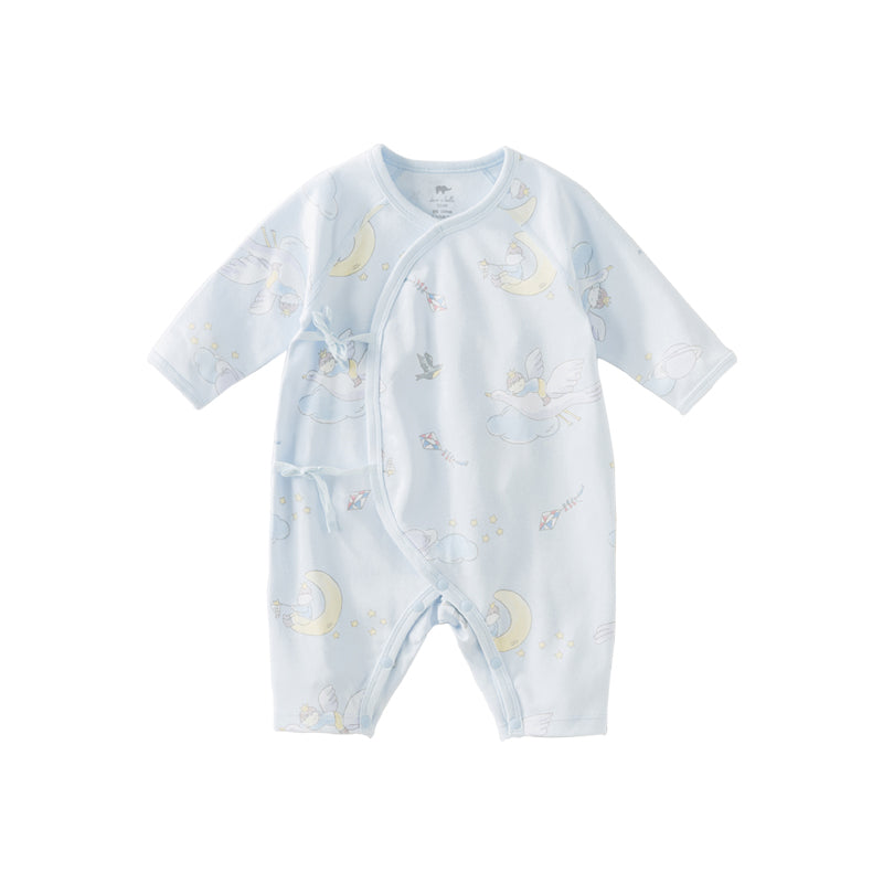 Dave&Bella Newborn/Baby Girls/Boys Playful Multi-print Indoor Breathable Cotton Rompers