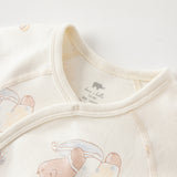 Dave&Bella Newborn/Baby Girls/Boys Playful Multi-print Indoor Breathable Cotton Rompers