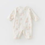 Dave&Bella Newborn/Baby Girls/Boys Playful Multi-print Indoor Breathable Cotton Rompers