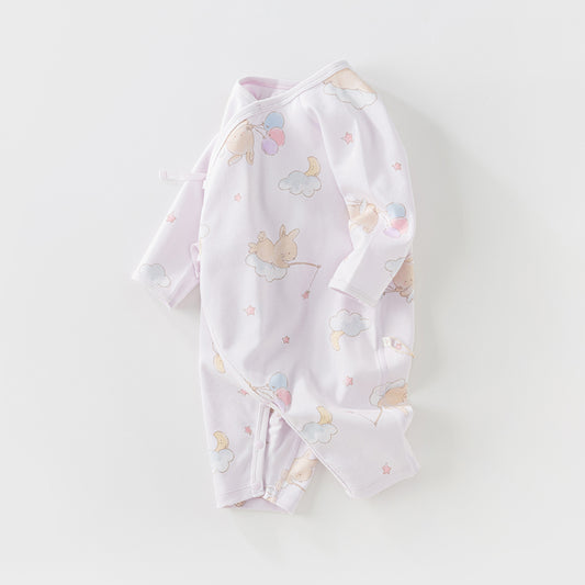 Dave&Bella Newborn/Baby Girls/Boys Playful Multi-print Indoor Breathable Cotton Rompers