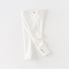 Dave&Bella Kids Girls Spring Casual Outdoor White Trousers