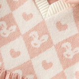 Dave&Bella Toddler Girls Cute Grey Pink Versatile A-line Dress