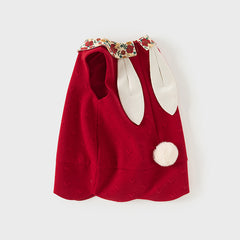Dave&Bella Toddler Girls Autumn Adorable Festival Red Sleeveless Princess Tank Dress