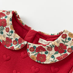 Dave&Bella Toddler Girls Autumn Adorable Festival Red Sleeveless Princess Tank Dress