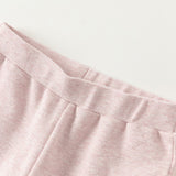 Dave&Bella Toddler Girls Pink/Dark Grey Soft Cotton Slim Fitting Pants