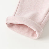 Dave&Bella Toddler Girls Pink/Dark Grey Soft Cotton Slim Fitting Pants