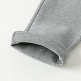 Dave&Bella Toddler Girls Pink/Dark Grey Soft Cotton Slim Fitting Pants