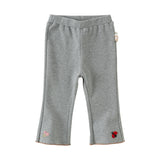Dave&Bella Toddler Girls Pink/Dark Grey Soft Cotton Slim Fitting Pants