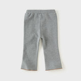 Dave&Bella Toddler Girls Pink/Dark Grey Soft Cotton Slim Fitting Pants
