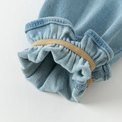 Dave&Bella Children Girls Spring Denim Rabbit Ears Collar Jacket