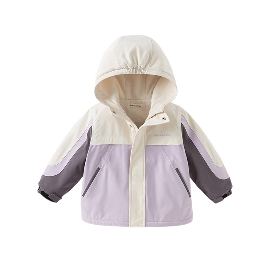Dave&Bella Unisex Kids/Toddler Casual Hooded Jacket — Windproof & Fleece-Lined