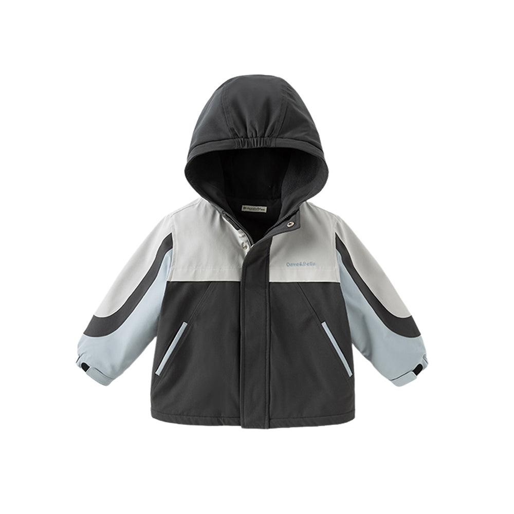 Dave&Bella Unisex Kids/Toddler Casual Hooded Jacket — Windproof & Fleece-Lined