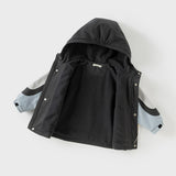 Dave&Bella Unisex Kids/Toddler Casual Hooded Jacket — Windproof & Fleece-Lined