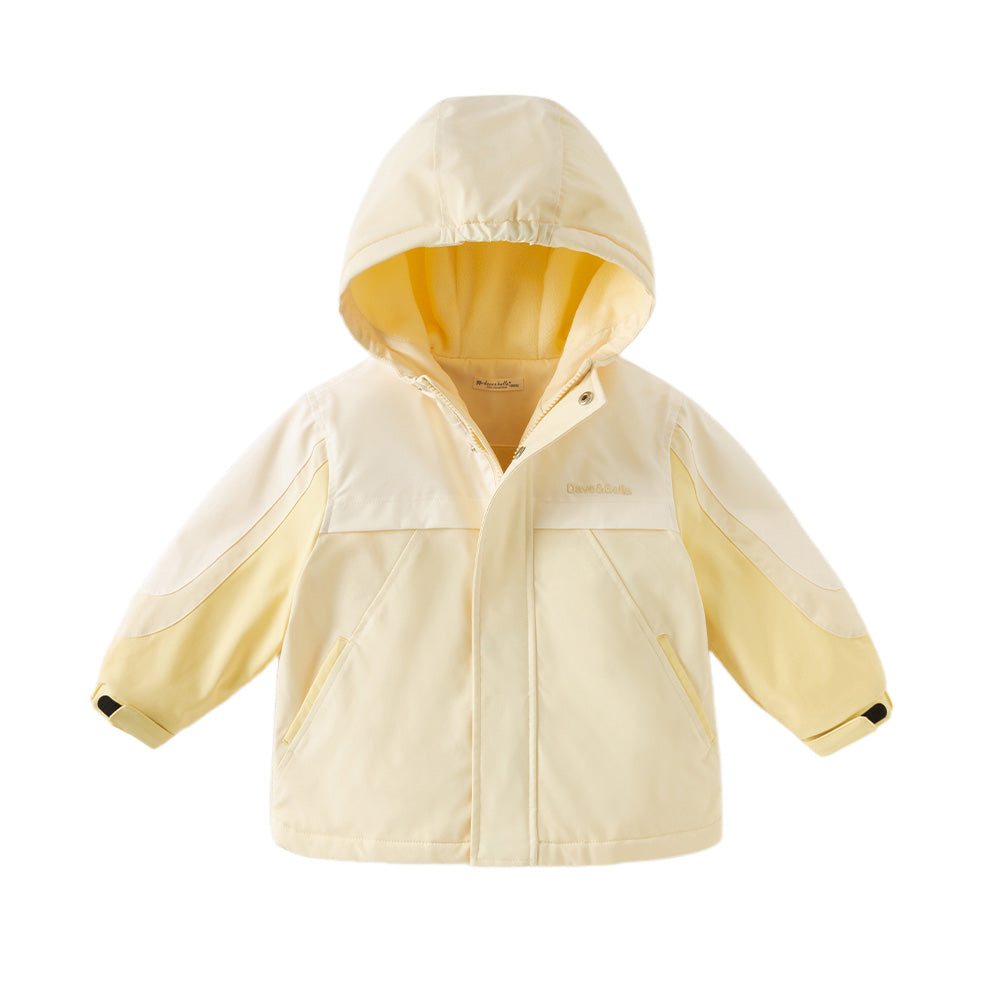 Dave&Bella Unisex Kids/Toddler Casual Hooded Jacket — Windproof & Fleece-Lined