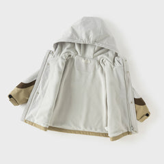 Dave&Bella Unisex Kids/Toddler Casual Hooded Jacket — Windproof & Fleece-Lined