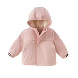 Dave&Bella Unisex Kids/Toddler Casual Hooded Jacket — Windproof & Fleece-Lined