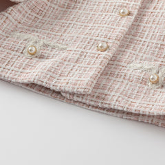 Dave&Bella Toddler Girls Autumn Elegance Light Pink Coat  A-line Mesh Dress Set