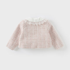 Dave&Bella Toddler Girls Autumn Elegance Light Pink Coat  A-line Mesh Dress Set