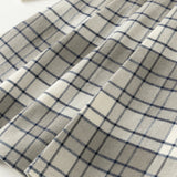 Dave&Bella Toddler Girls Breathable Cotton Grey White Plaid Party Dress