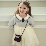 Dave&Bella Toddler Girls Grey Adorable Mesh Princess Dress(wallet bag)
