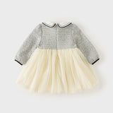 Dave&Bella Toddler Girls Grey Adorable Mesh Princess Dress(wallet bag)