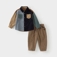Dave&Bella Baby Boy Casual Spring Autumn Cotton Jacket Shirt